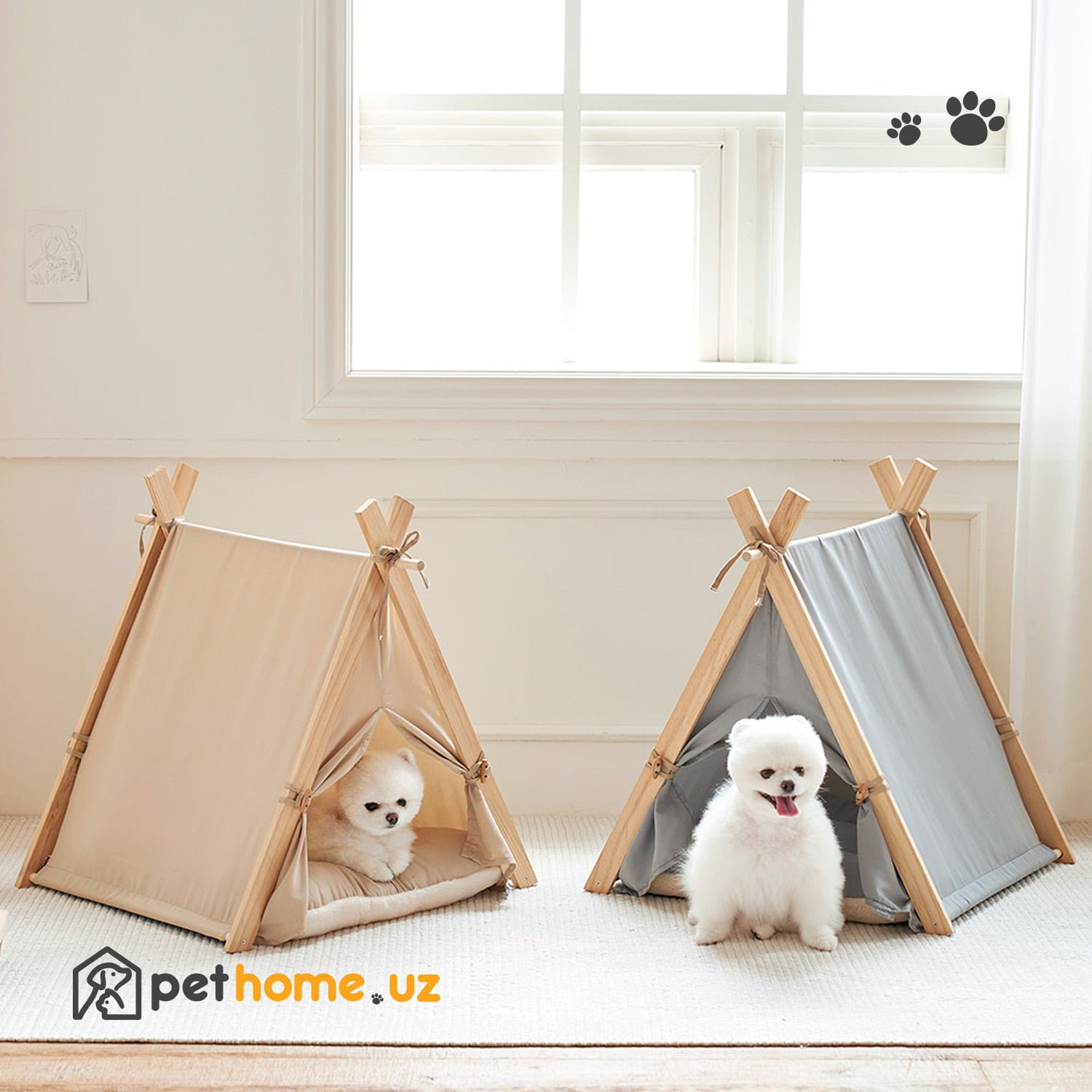 Домик палатка для кошек и собак Woolly Pet Tent - PetHome.Uz